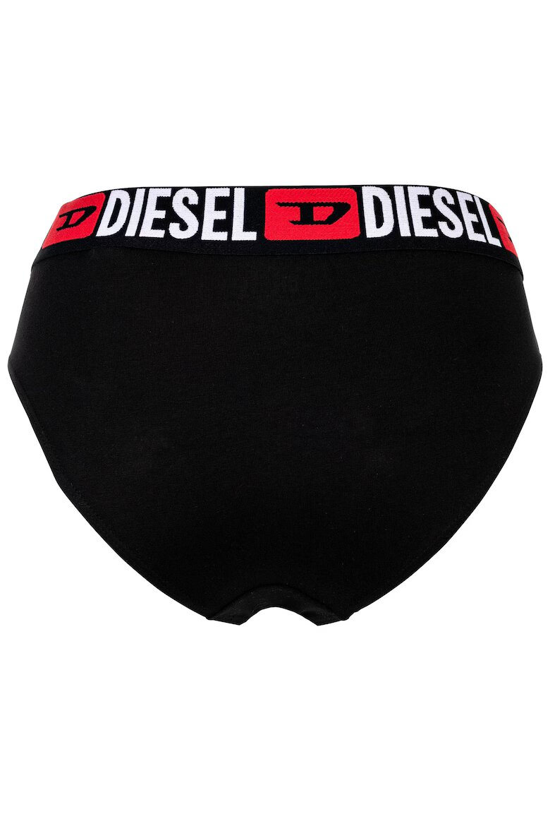 Diesel Слипове с висока талия и лого - 3 чифта Черен