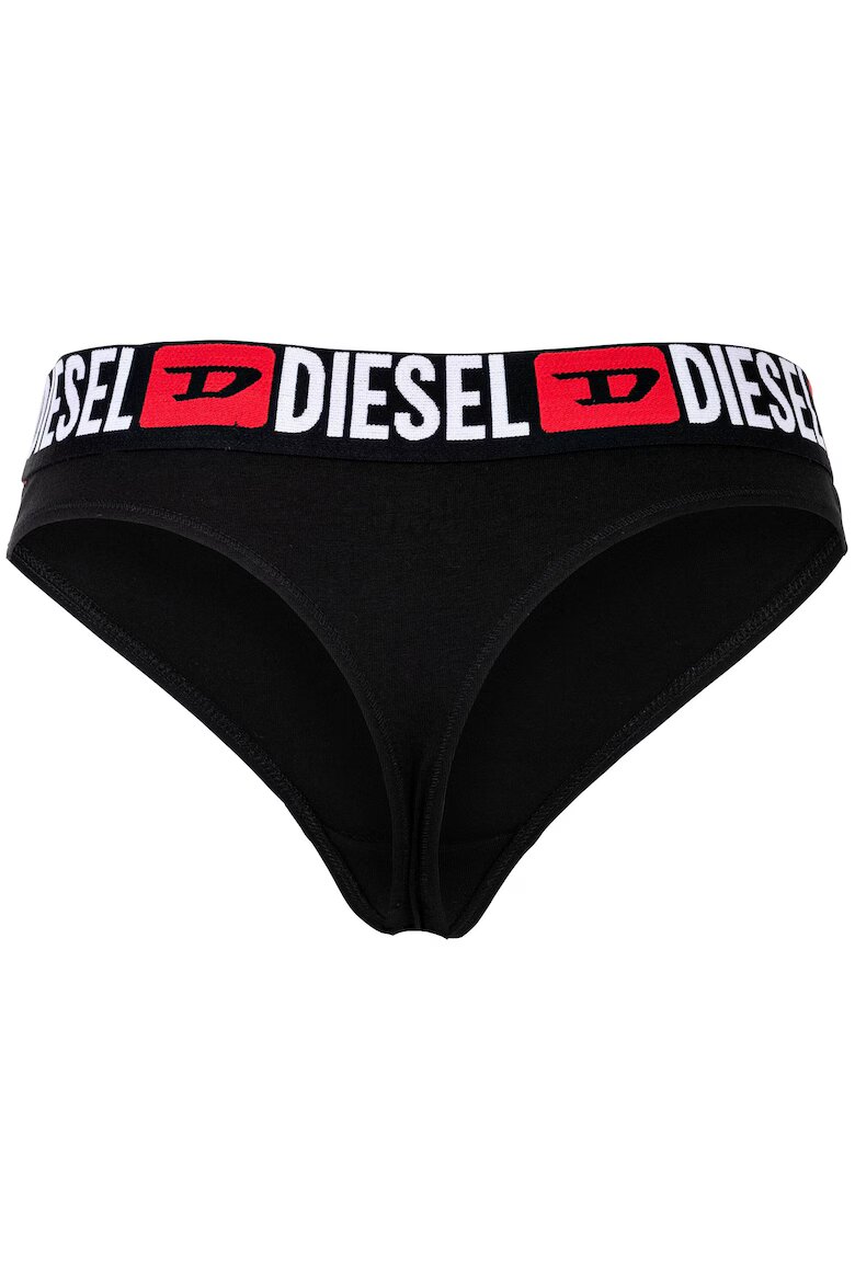 Diesel Танга с лого на талията - 3 чифта Черен/Бял/Аленочервен