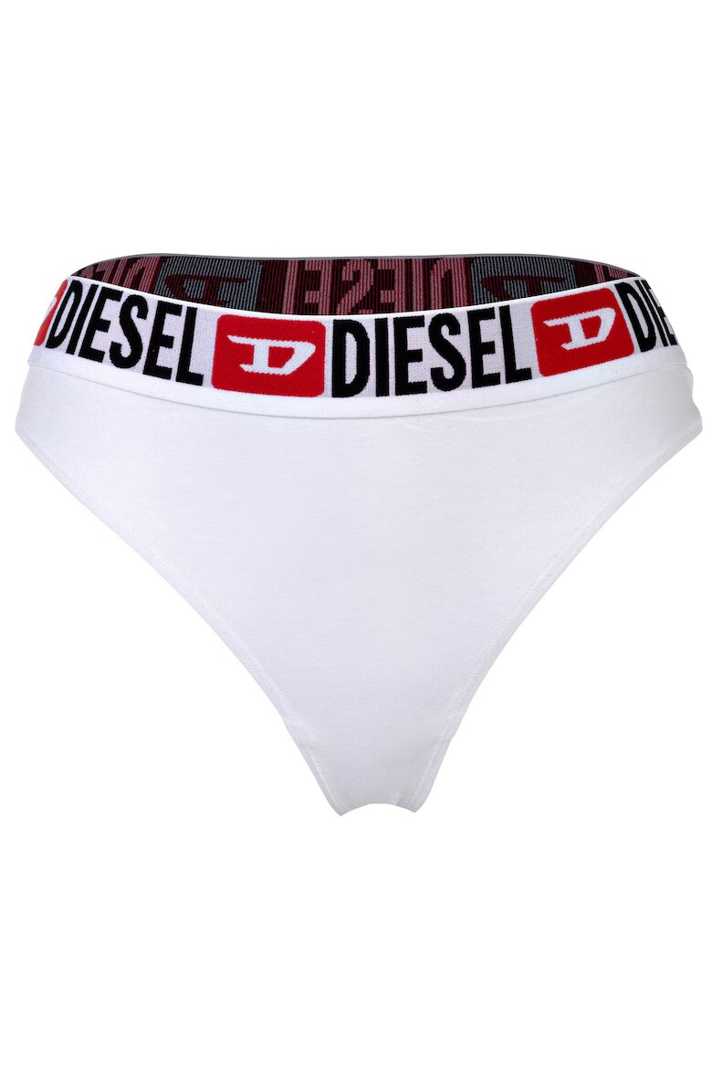 Diesel Танга с лого на талията - 3 чифта Черен/Бял/Аленочервен