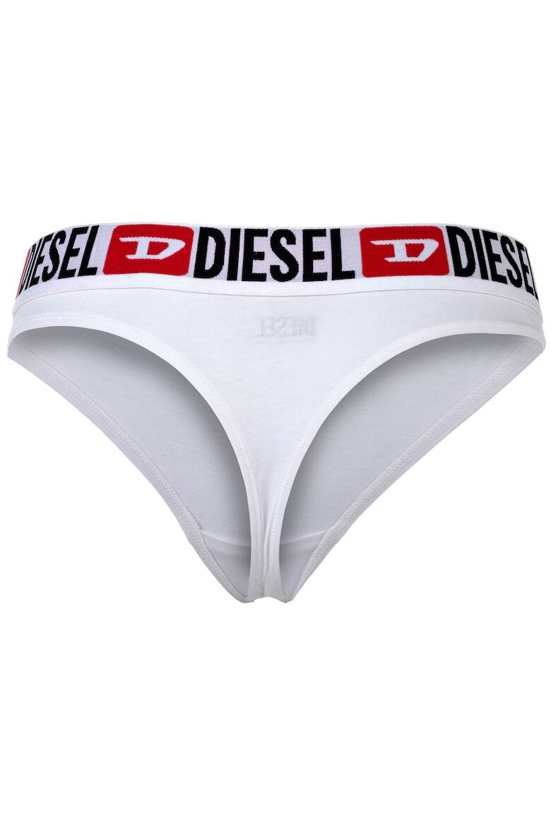 Diesel Танга с лого на талията - 3 чифта Черен/Бял/Аленочервен
