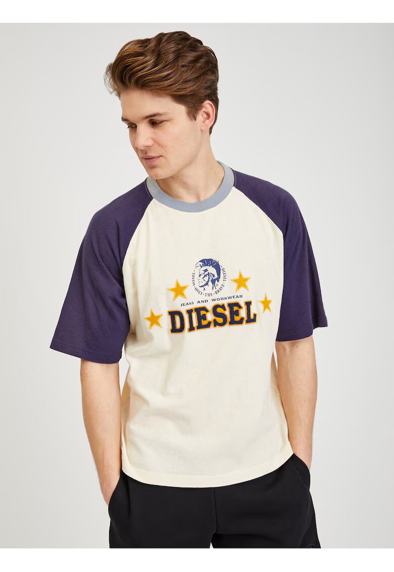 Diesel Цветна тениска с реглан ръкави