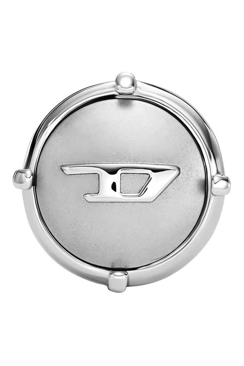 Diesel Унисекс обеца от неръждаема стомана с винтче Сребрист
