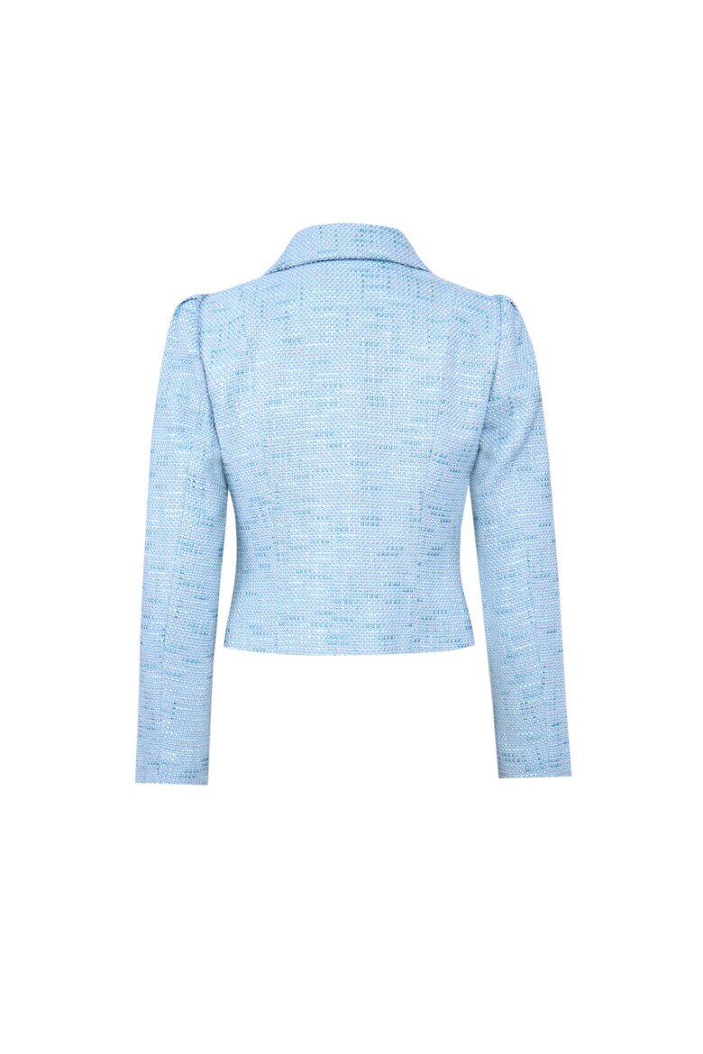 DiKa Sacou din tweed cu doua randuri de nasturi