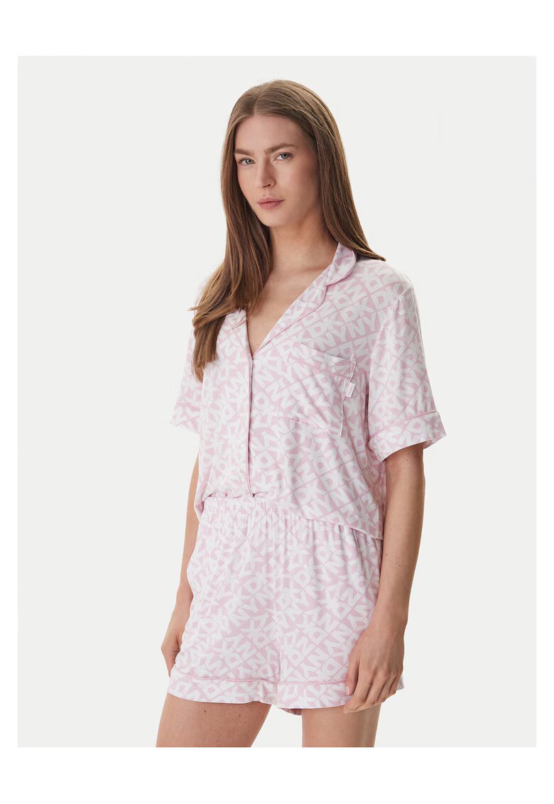 DKNY Дамска пижама - вискоза - розова