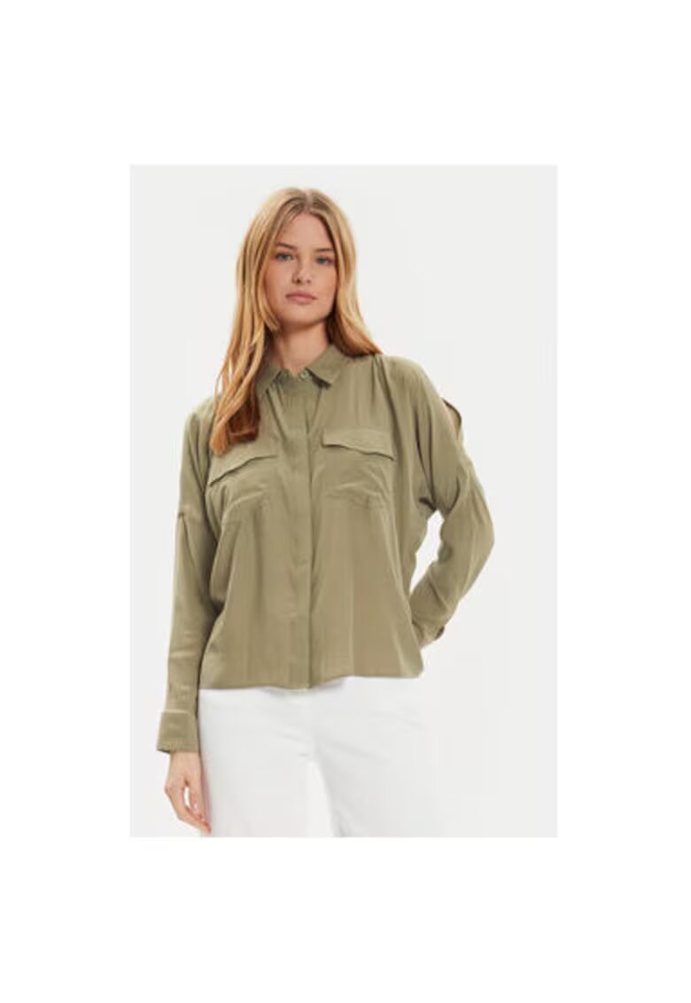 DKNY Дамска риза - 304218637 - Найлон/Полиестер - Зелена