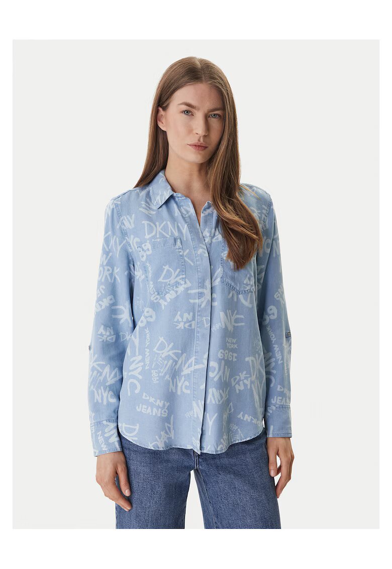 DKNY Дамска риза - светлосиня - 100% Tencel