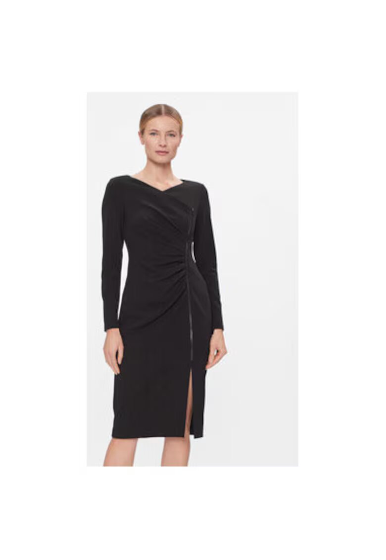 DKNY Дамска рокля - 303599942 - Полиестер/Рециклиран полиестер - 34 EU - Черна
