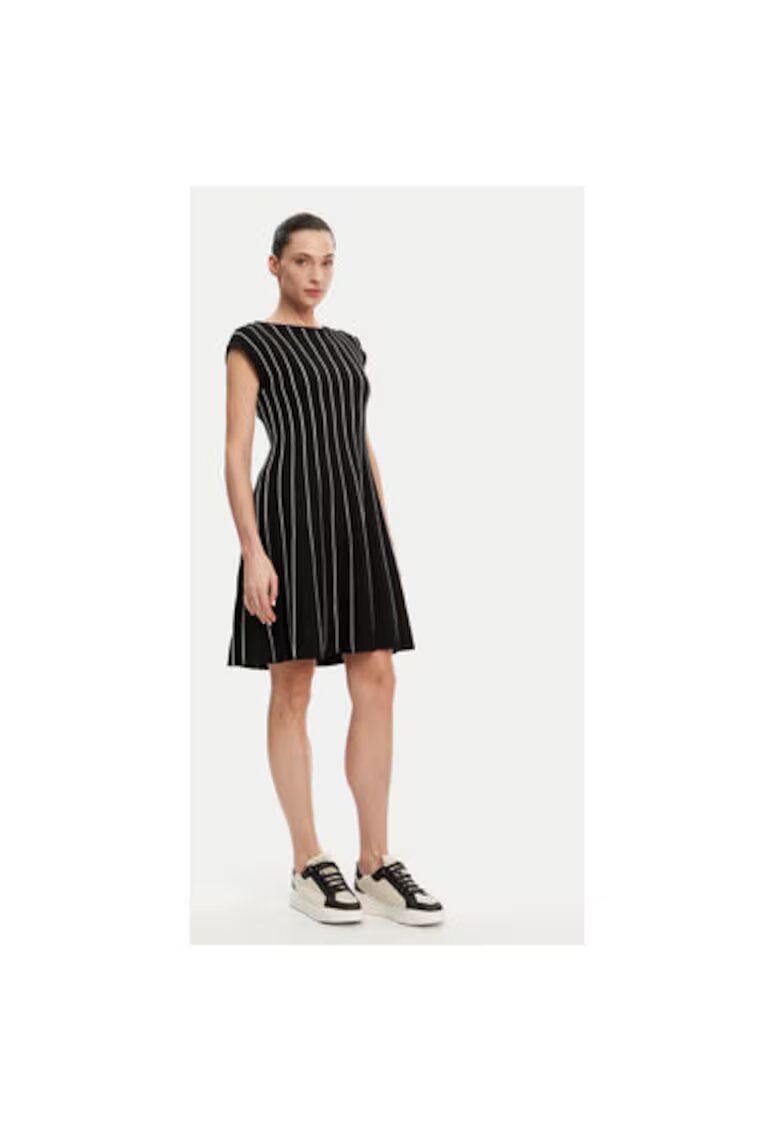 DKNY Дамска рокля DD4J8E21 - Вискоза/Найлон - Черна