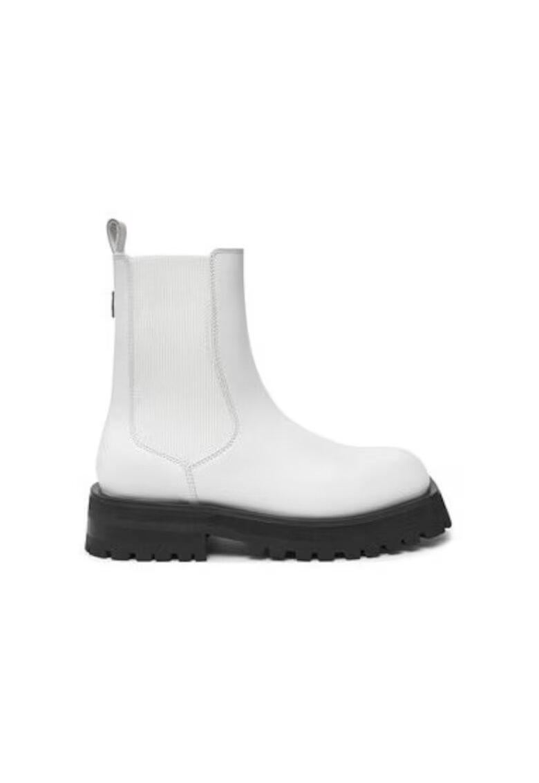DKNY Дамски боти до глезена K3471540 - Естествена кожа - 37 EU - Бяло/Черно