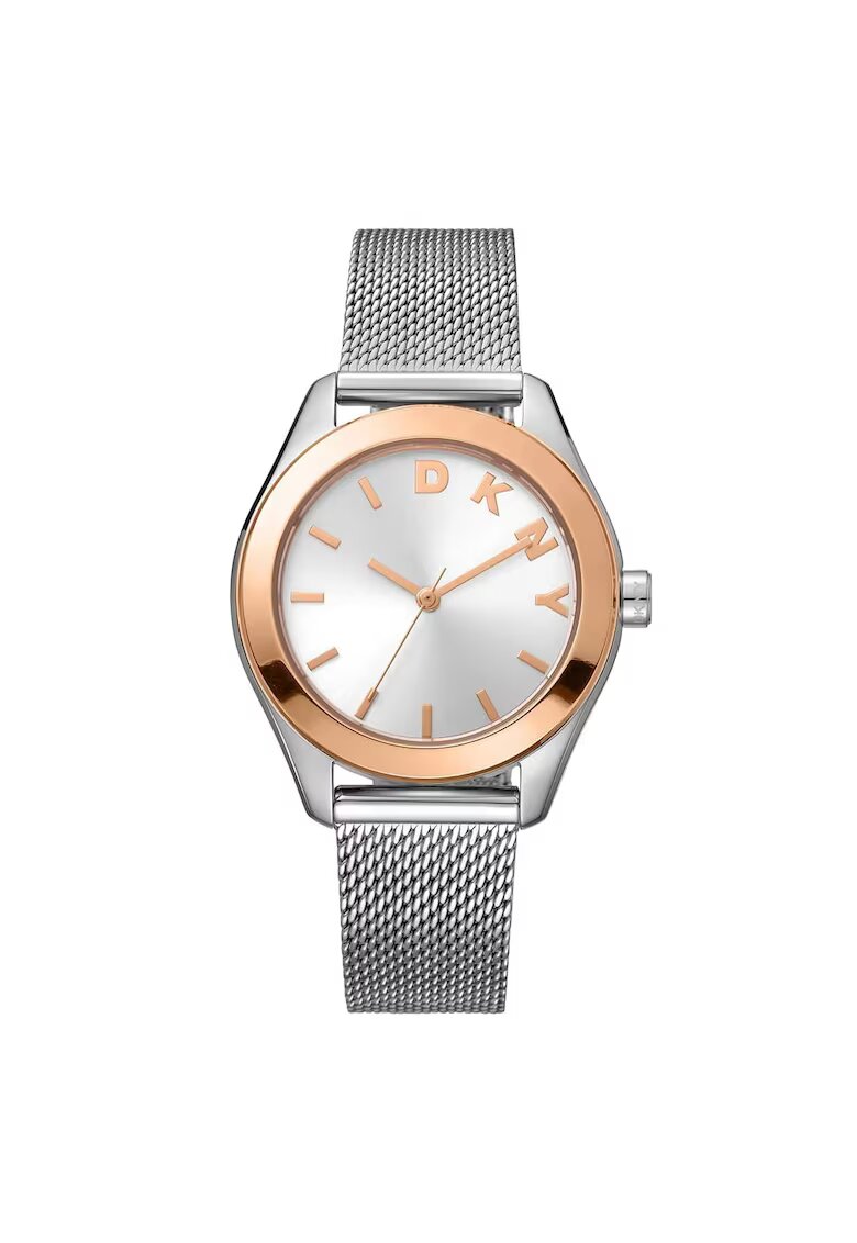 DKNY Дамски часовник DK1L032M0055 - стомана - 34мм - сребрист - кварцов механизъм - водоустойчив на 5 ATM