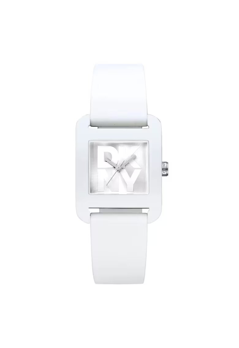 DKNY Дамски часовник модел DK1L002P0015 - водоустойчив 3 ATM - пластмасов корпус - силиконова каишка - бял - 26x30мм