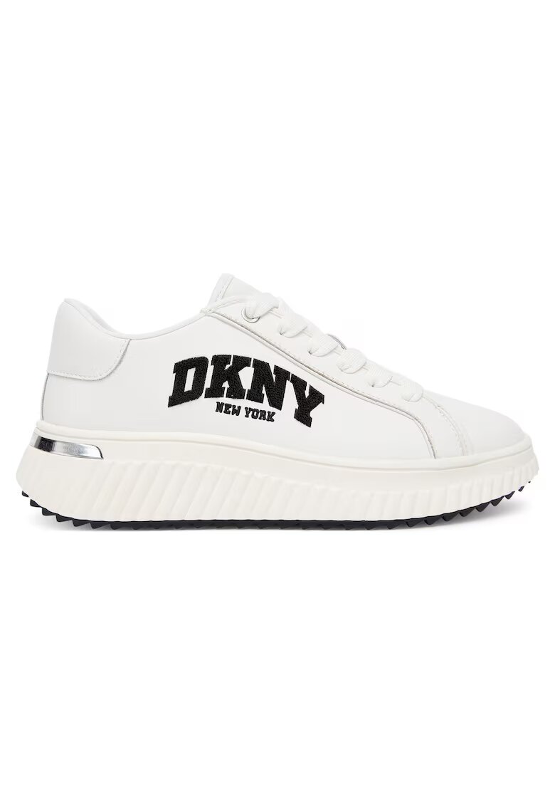 DKNY Дамски кецове - естествена кожа - бял/черен -