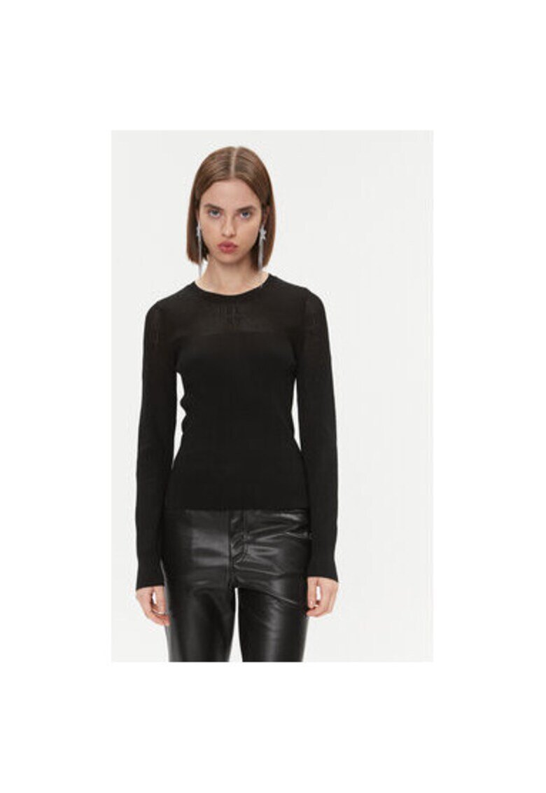 DKNY Дамски пуловер - 303208363 - Вискоза/Найлон - Черен - Черен