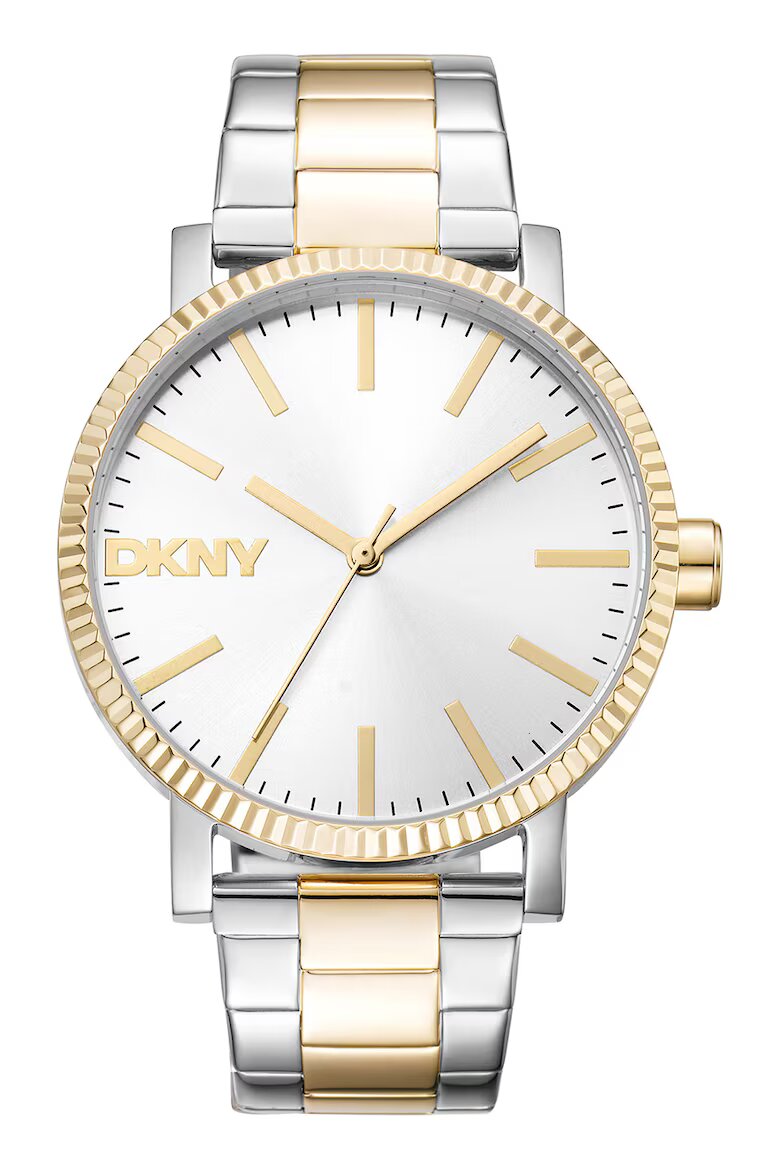 DKNY Двуцветен часовник Soho Maxi с верижка Сребрист/Златист