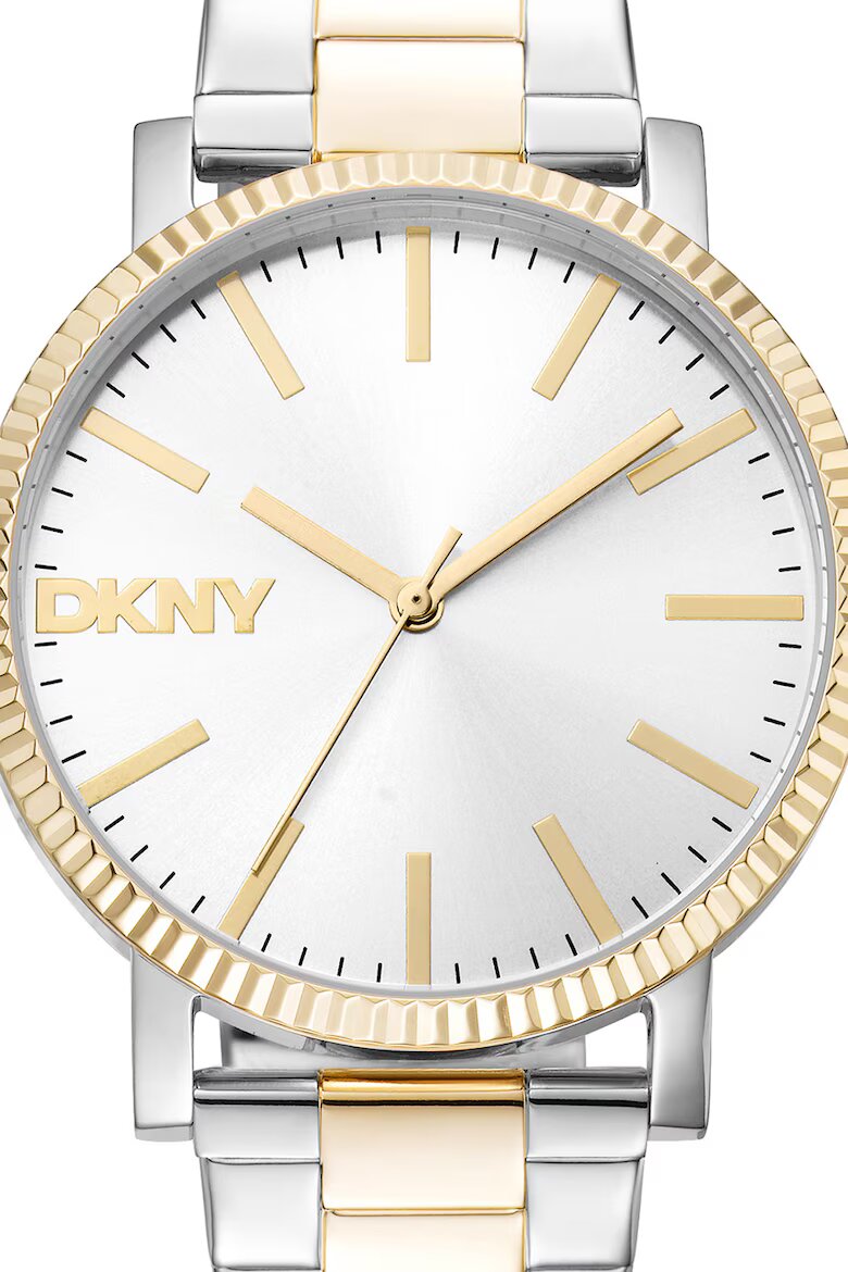 DKNY Двуцветен часовник Soho Maxi с верижка Сребрист/Златист
