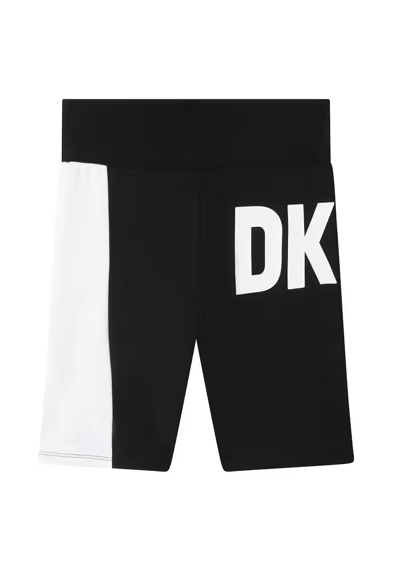 DKNY Къс панталон с лого - Бял/Черен