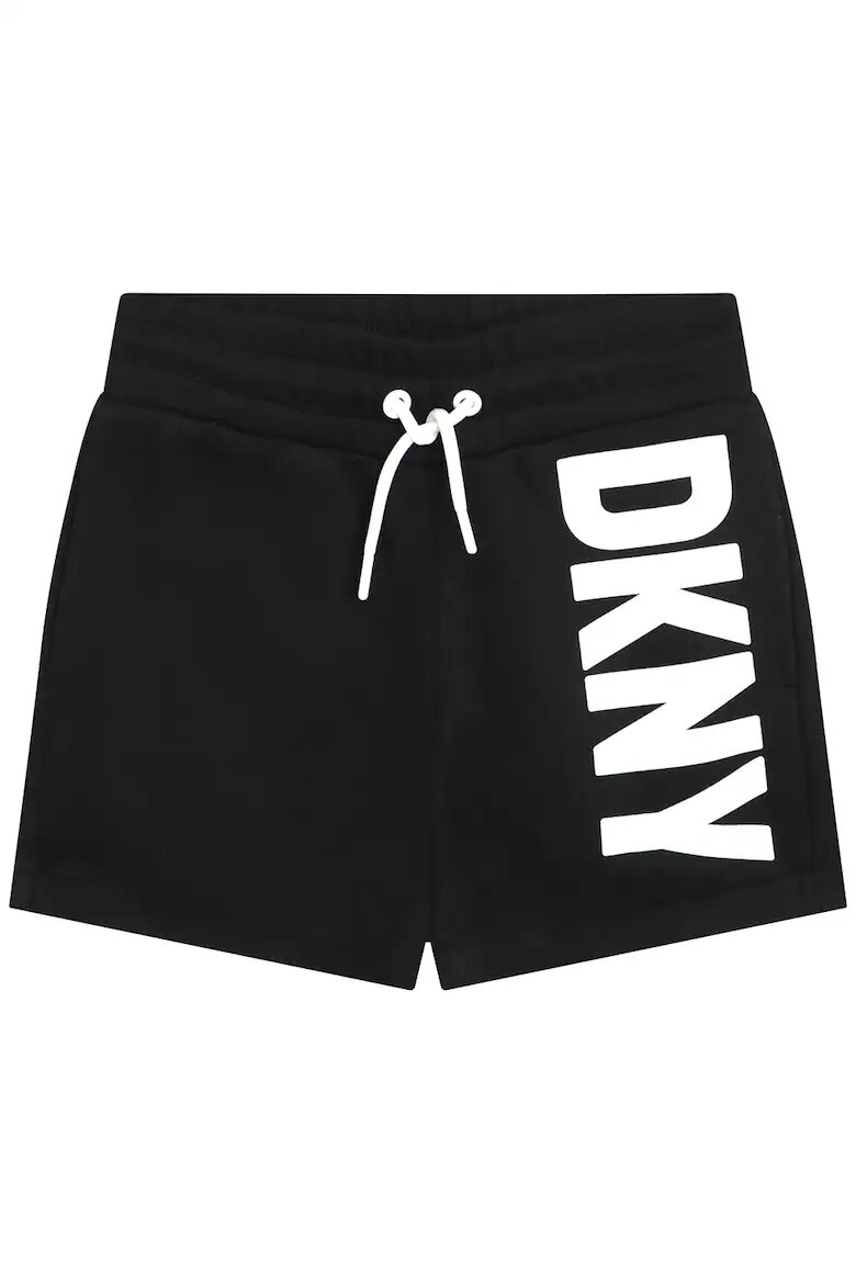 DKNY Къс панталон с висока талия и лого Бял/Черен