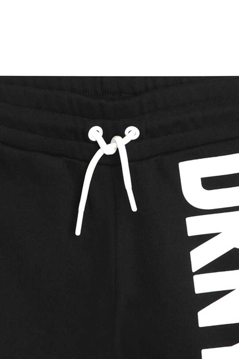 DKNY Къс панталон с висока талия и лого Бял/Черен