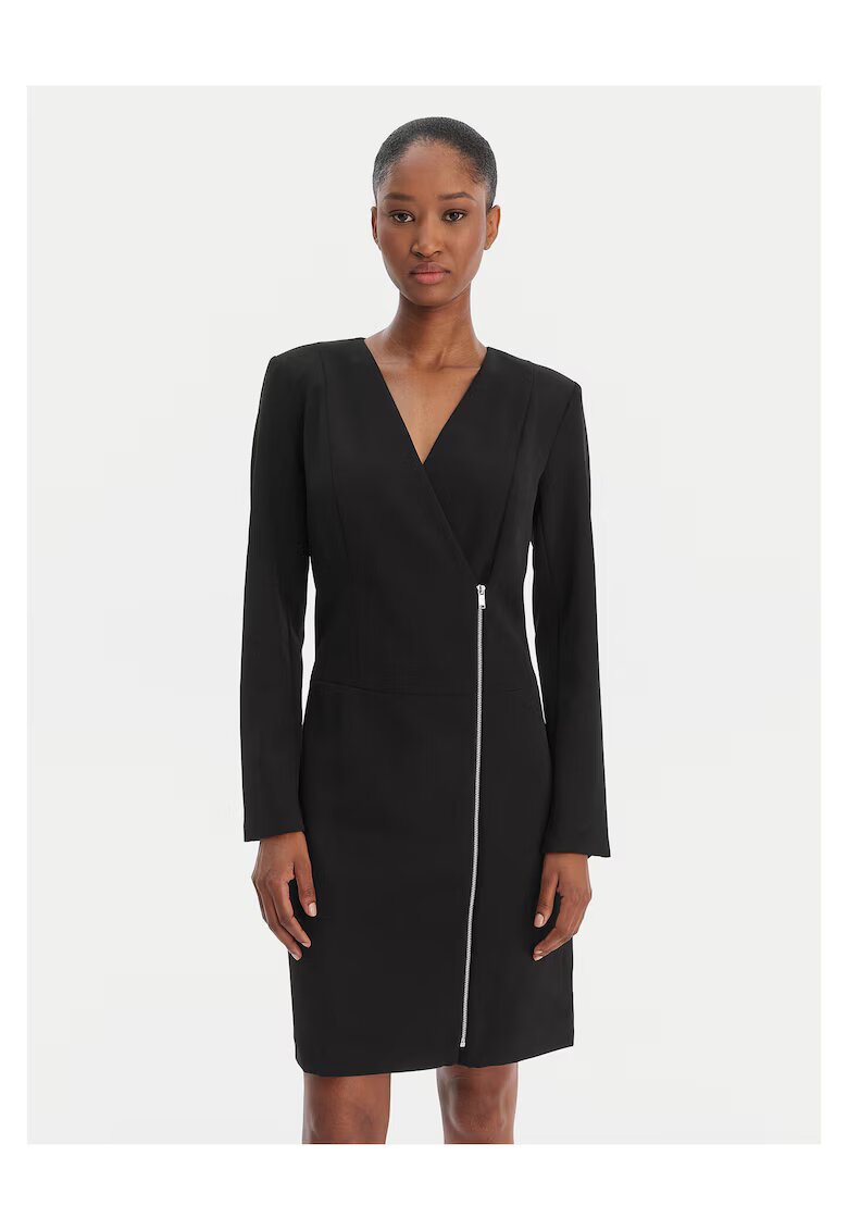 DKNY Коктейлна рокля - черна - полиестер - цип
