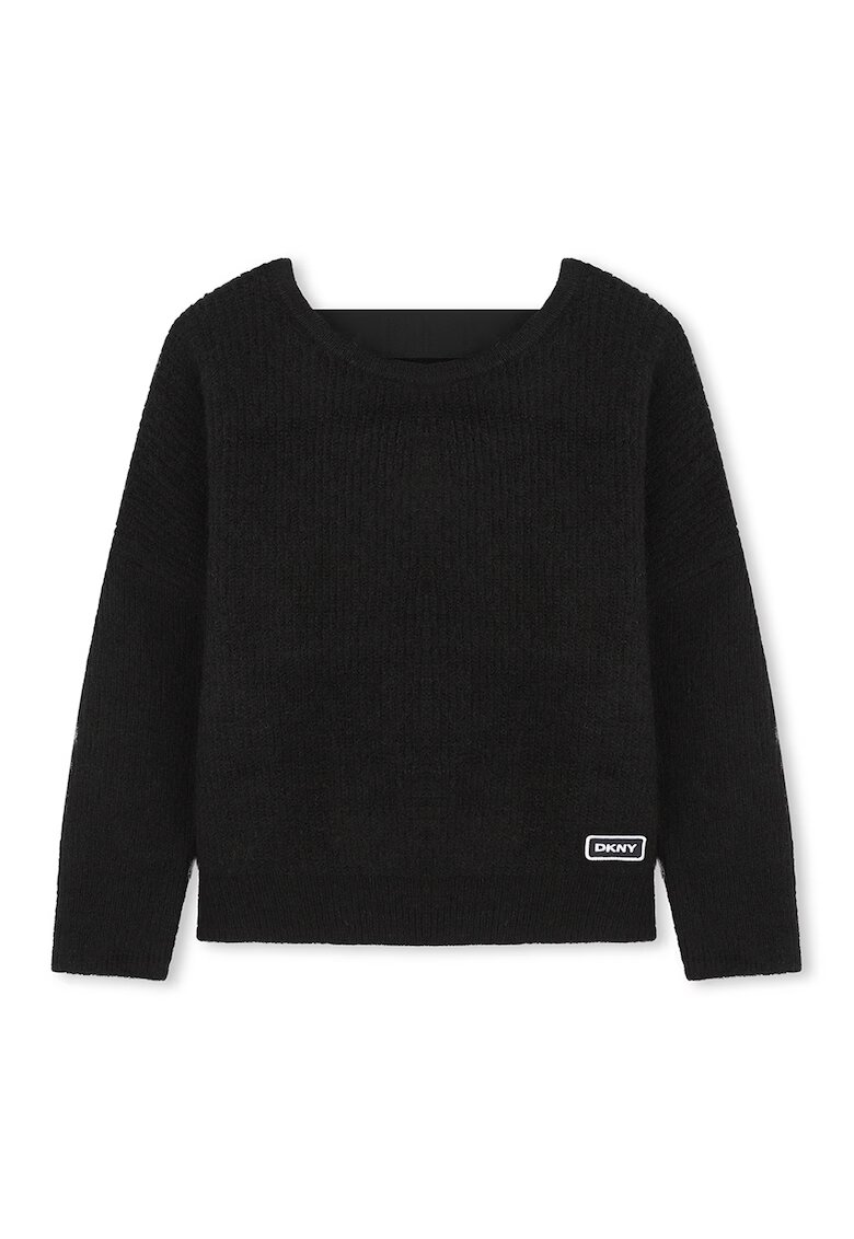 DKNY Рипсен пуловер с вълна