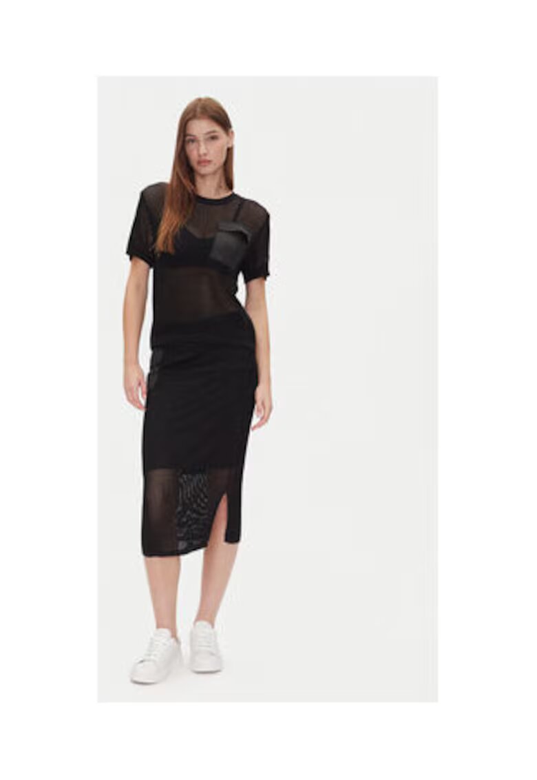 DKNY Рокля черна - 65% вискоза - 35% найлон