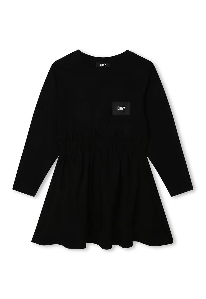 DKNY Рокля с памук и разкроен подгъв
