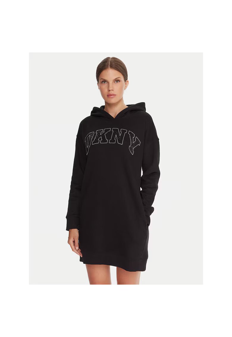 DKNY Sport Спортна рокля за жени - плетена - черна