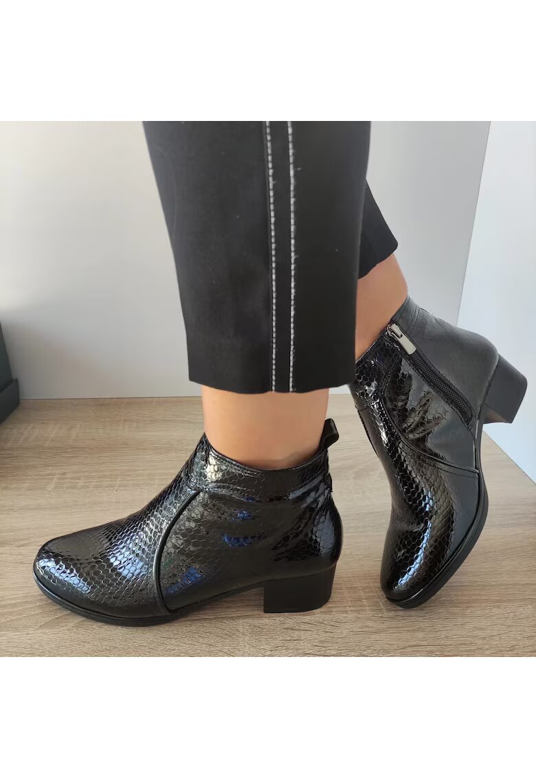 DOGATI Елегантни дамски боти 336 Black Croco - Черен