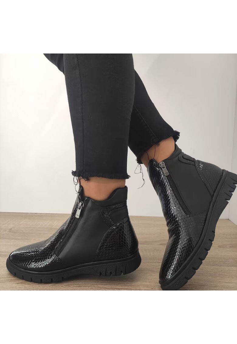 DOGATI Ежедневни дамски боти 013 10025 Black Croco - черни