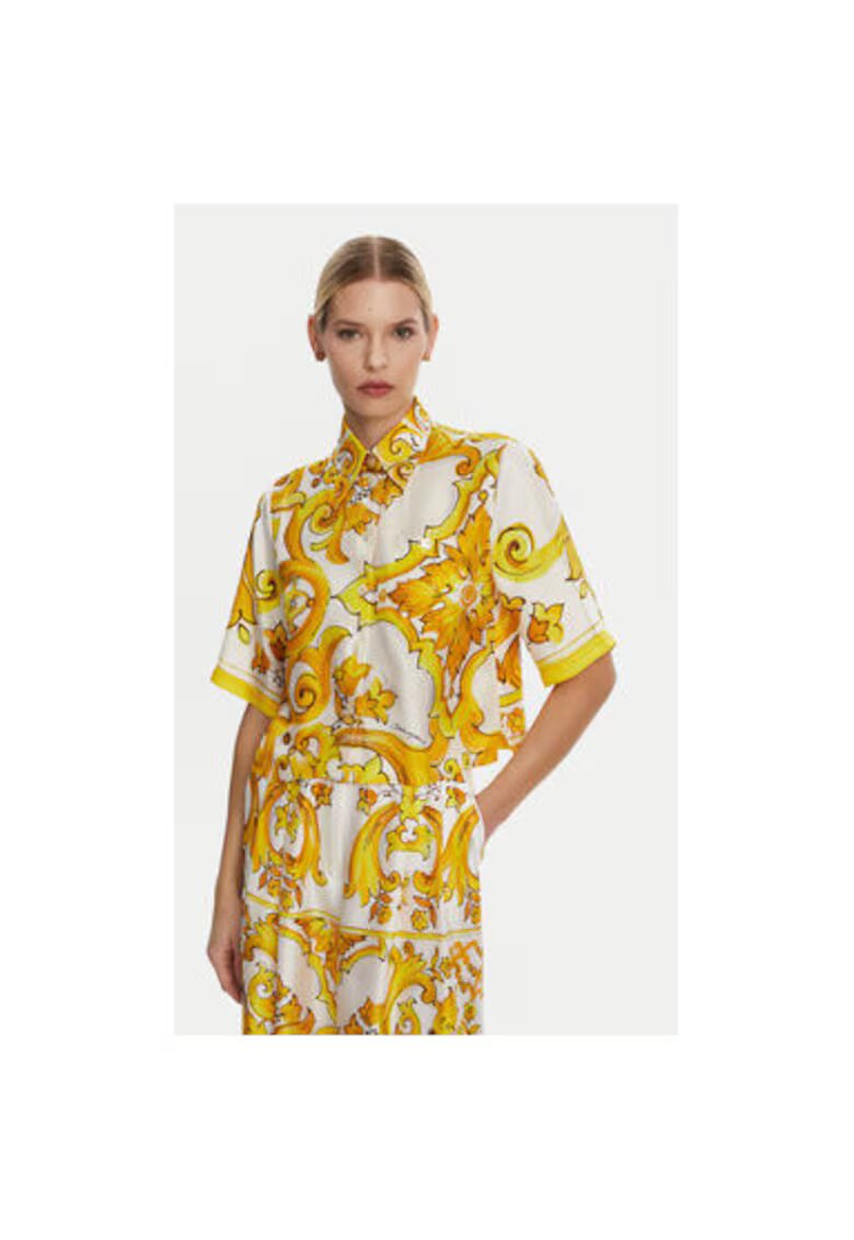 Dolce  Gabbana Дамска риза - 305315403 - Копринена - Жълта - Жълт