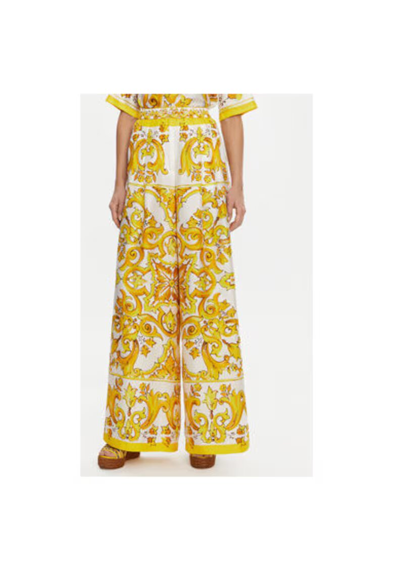 Dolce  Gabbana Дамски панталон - 305315540 - Копринен - - Бял
