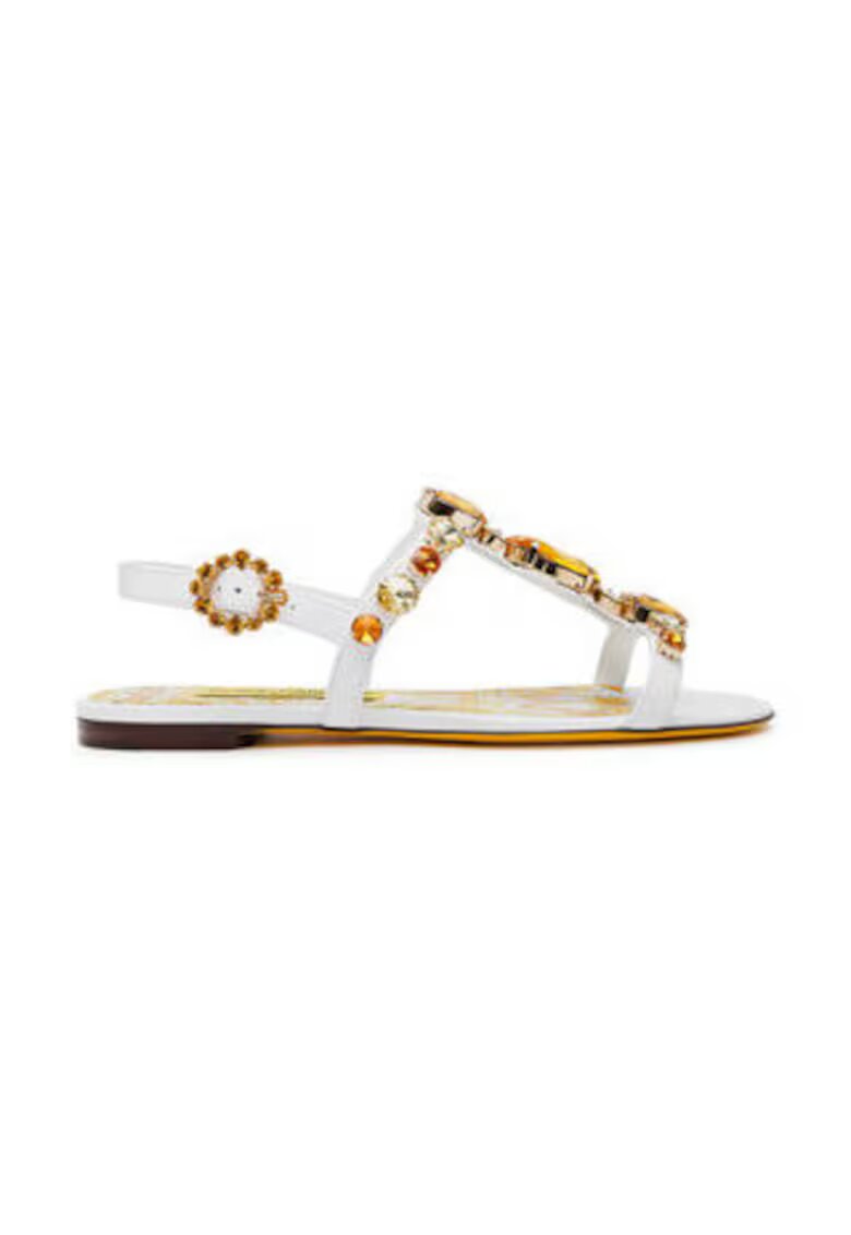 Dolce  Gabbana Дамски сандали 305315786 - Естествена кожа - Бели