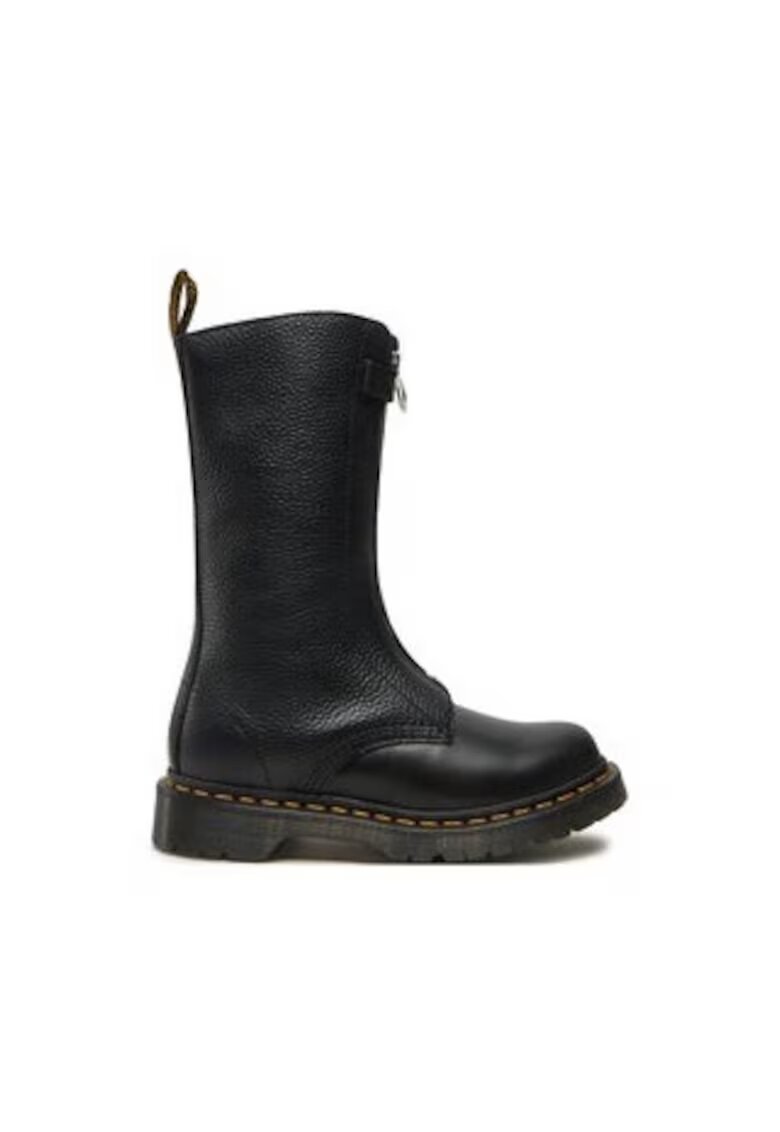 Dr Martens Дамски ботуши 1B99 с цип отпред - кожени - черни
