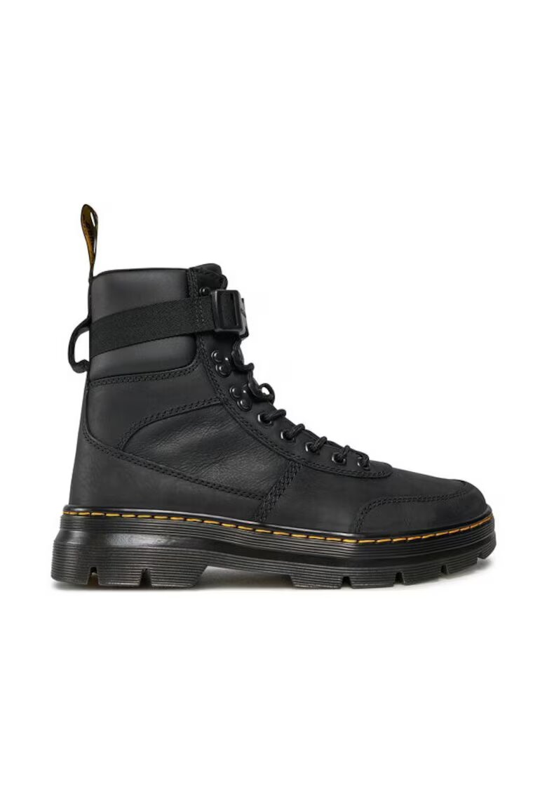 Dr Martens Дамски ботуши Dr.Martens Combs Tech Leather - кожени - черни