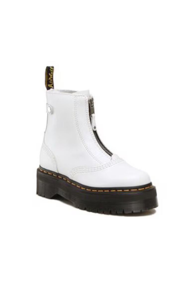 Dr Martens Дамски ботуши Dr.Martens Glany Jetta - естествена кожа - бели