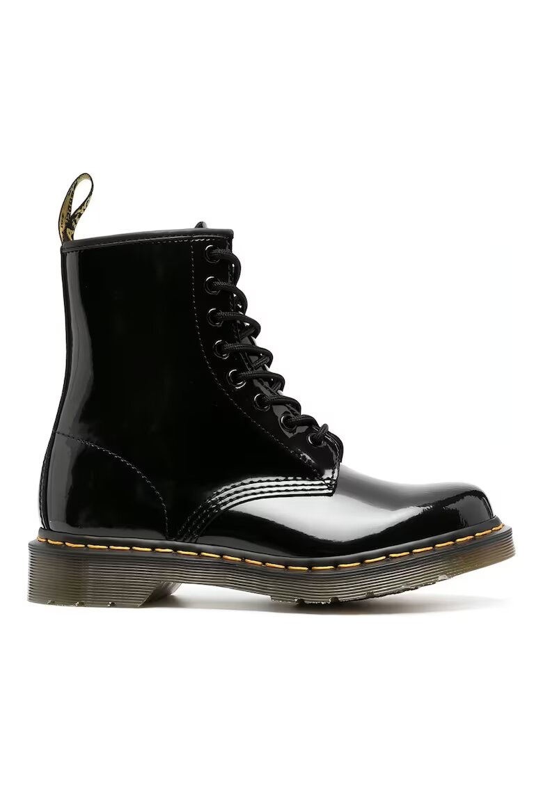Dr Martens Дамски ботуши - военни ботуши - естествена кожа - черни