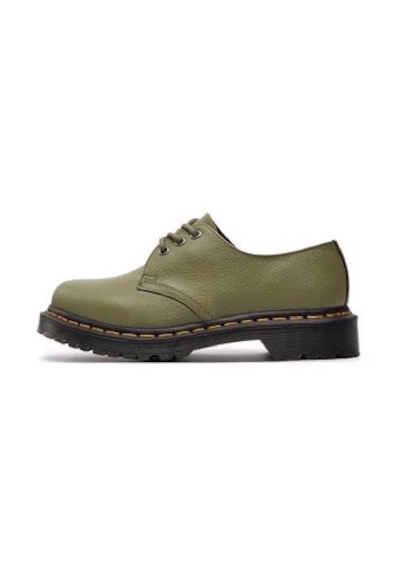 Dr Martens Дамски обувки дерби 1461 Virginia - кожени - зелени