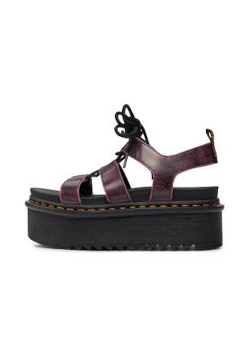 Dr Martens Дамски сандали - 303781651 - естествена кожа - вишнев/черен