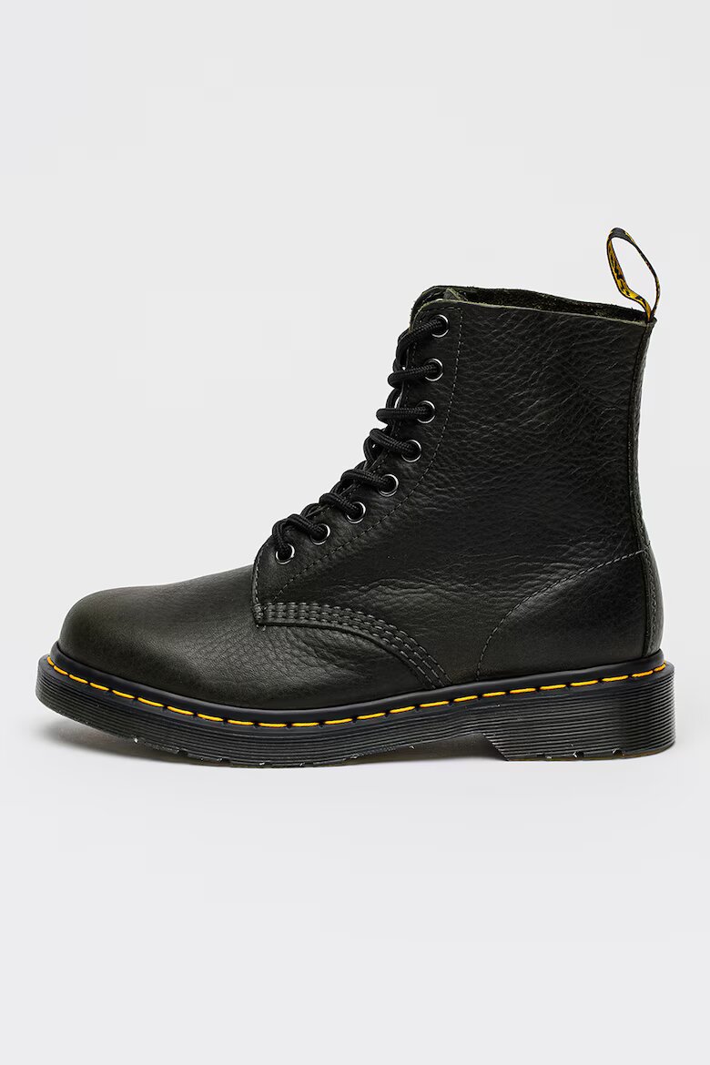 Dr. Martens Кожени боти 1460 Pascal с контрастни шевове Бледозелен