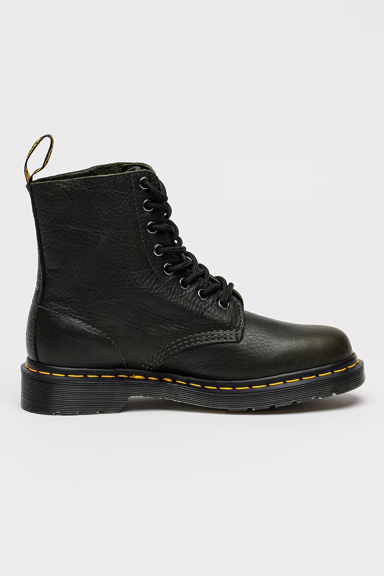 Dr. Martens Кожени боти 1460 Pascal с контрастни шевове Бледозелен