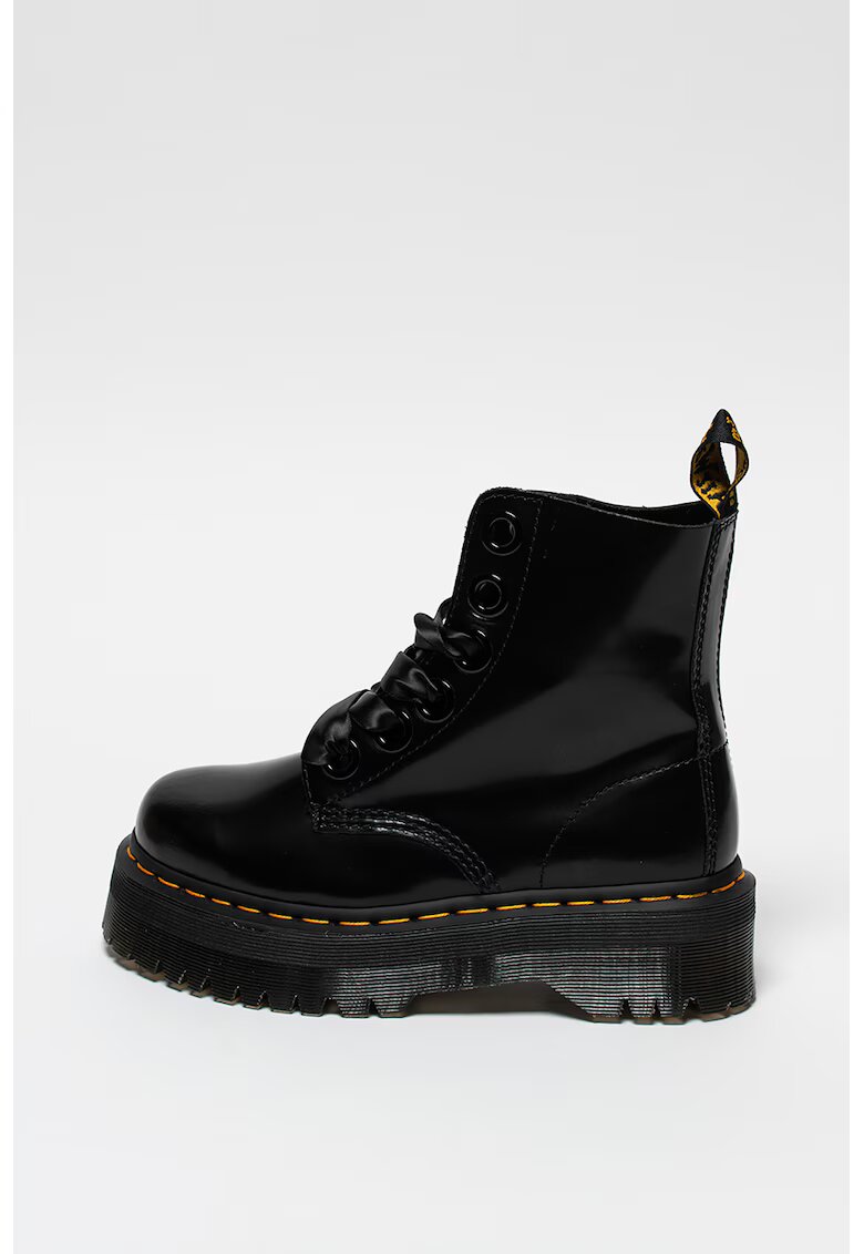 Dr Martens Кожени боти Molly с лачен ефект