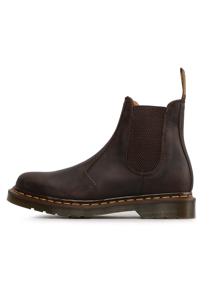 Dr Martens Мъжки боти - - естествена кожа - кафяви - равна подметка