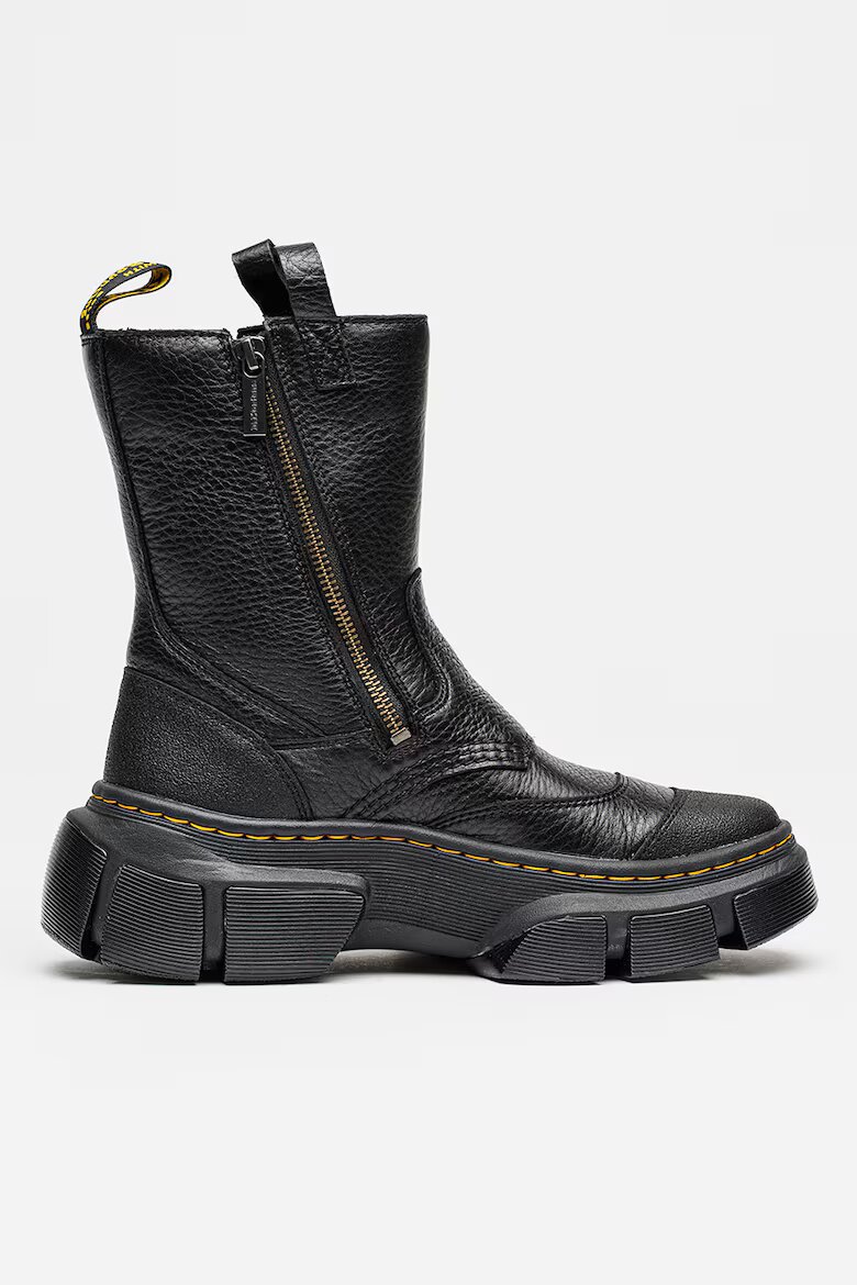 Dr. Martens Унисекс кожени боти DMXL с двоен цип Черен