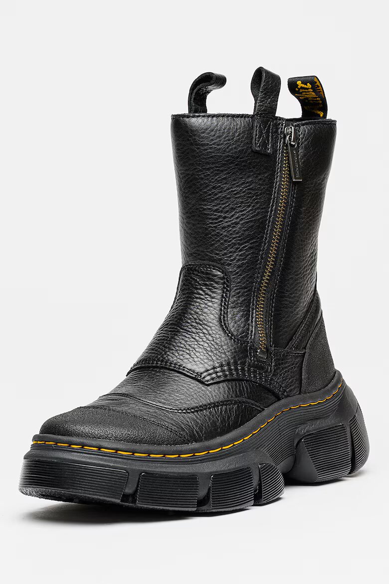 Dr. Martens Унисекс кожени боти DMXL с двоен цип Черен