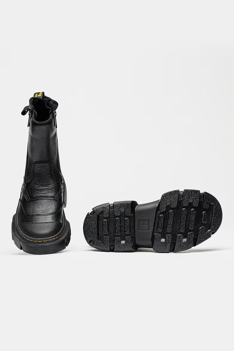 Dr. Martens Унисекс кожени боти DMXL с двоен цип Черен