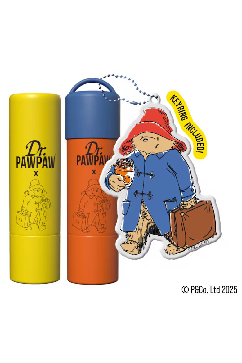 Dr.PawPaw Комплект 2 балсама за устни Paddington™ Bear Keyring Original Balm + аромат портокалов мармалад 2 x 4 g Paddington Bear Keyring Original + портокалов мармалад
