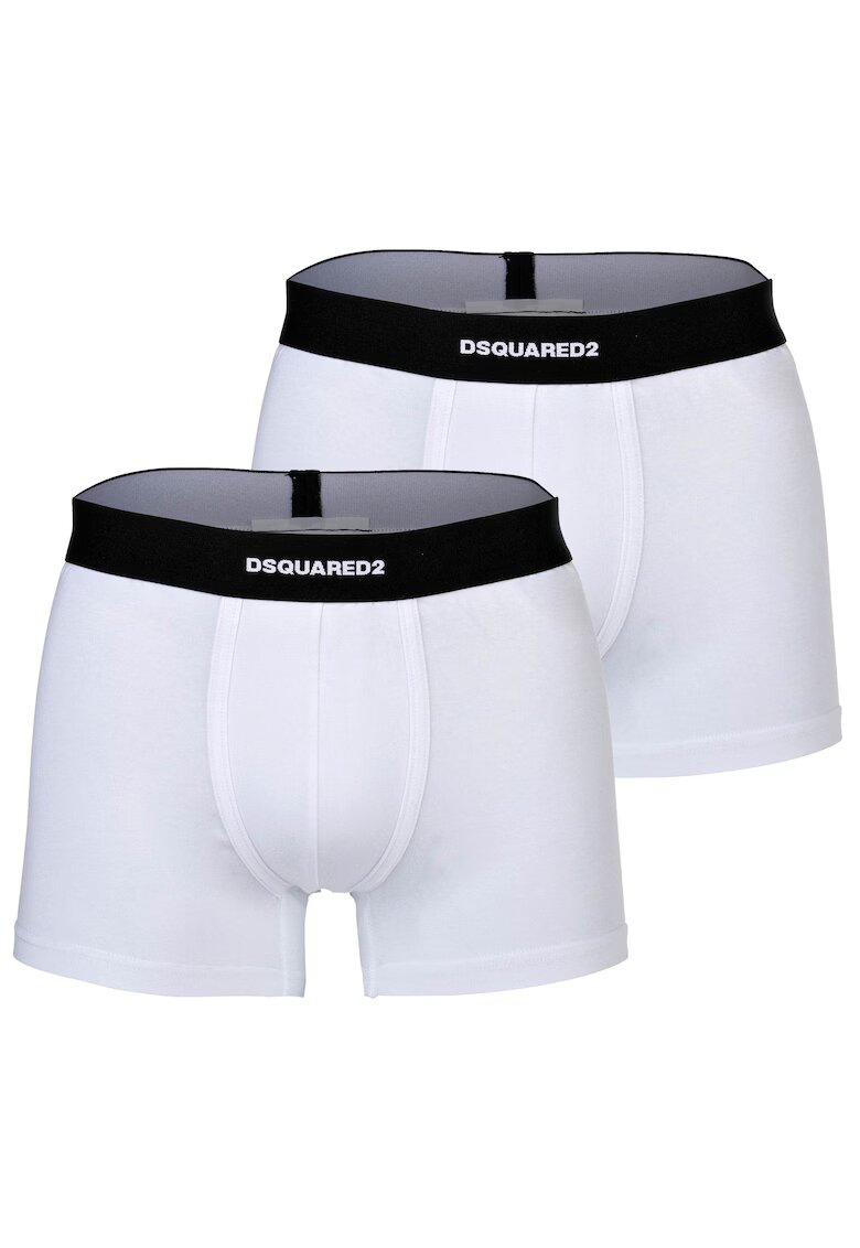 Dsquared2 Боксери с памук - 2 чифта - Бял/Черен