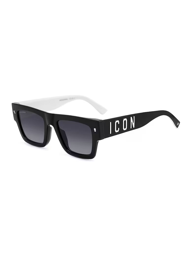 Dsquared2 Унисекс слънчеви очила Wayfarer с градиента - Бял/Черен