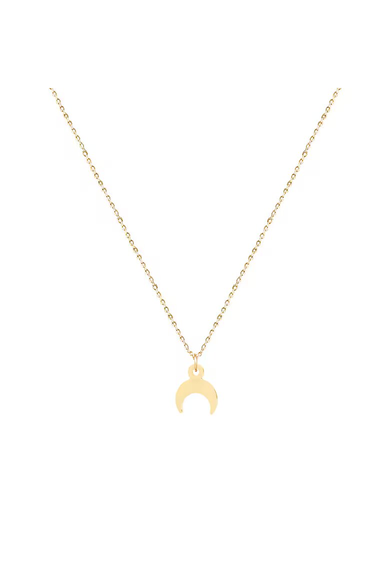 e-Crystal Колие Злато 585 14К - Half Moon - Полумесец