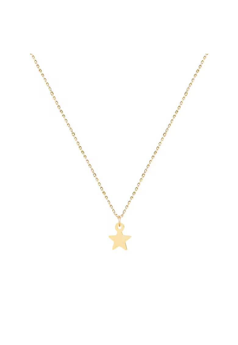 e-Crystal Колие Злато 585 14К Мини Звезда - Звезда